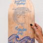 Demi planche de skate mandala dauphin customisation