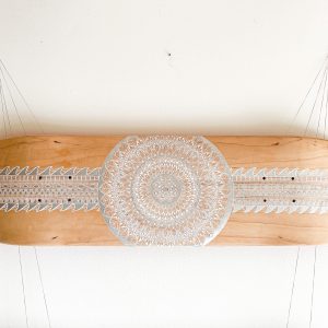 Skateboard recyclé - Argent & blanc