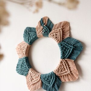 Couronne Macramé Prénom – Modèle "Soleil"