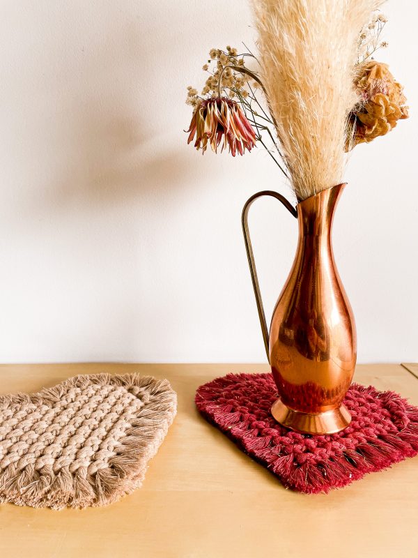 Dessous de plat en macramé décoration de table
