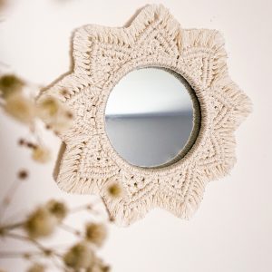 Kit DIY Miroir en Macramé – Niveau Débutant Kit DIY Miroir en Macramé – Niveau Débutant