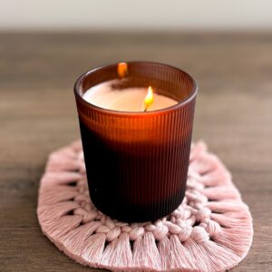 Sous verre Losange en macramé