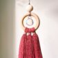 Attrape soleil en macramé rose sauvage