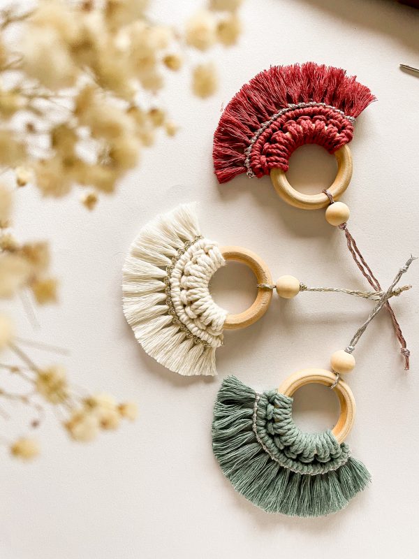 Petite décoration demi-lune en macramé Kit mini suspension macramé