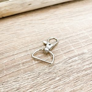 mousqueton en argent acier inoxydable