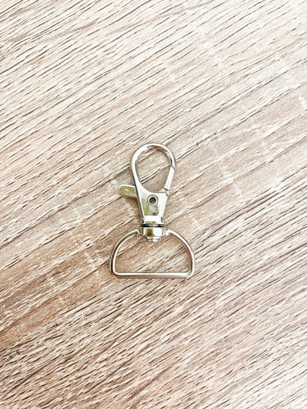 mousqueton en argent acier inoxydable