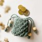 Porte monnaie etuit à écouteur en macramé