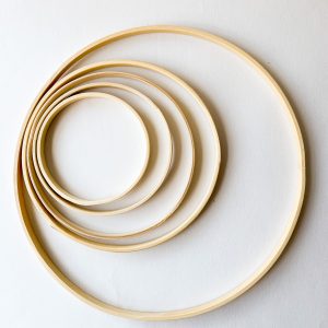 Cerceau en Bois de Bambou – Support Macramé & DIY (6 Tailles)