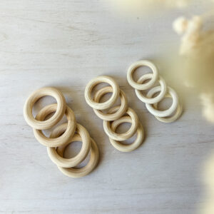 Anneau en bois macramé