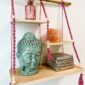 etagère enora macramé rose fleur