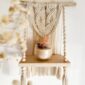 étagère murale macramé