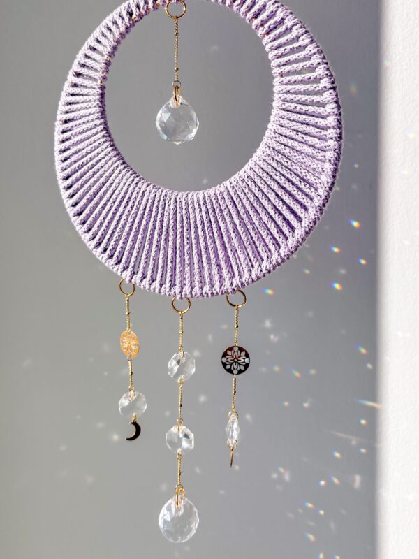 Attrape-Soleil Bijou de Lumière 15cm lavance_02 Attrape-Soleil Macramé Bijou & Prismes Arc-en-ciel