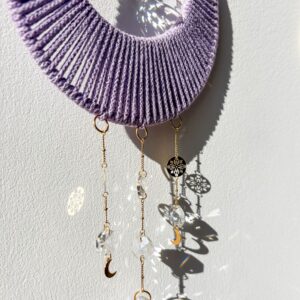 Attrape-Soleil Macramé Bijou & Prismes Arc-en-ciel