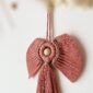 Ange de noel rose blush en macramé