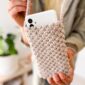 Sacoche de téléphone en macramé
