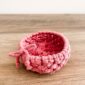 Vide poche panière macramé rose fleur_04