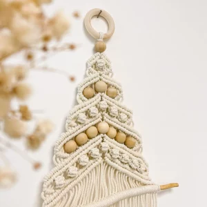 Prototype Sapin de Noël mural en macramé