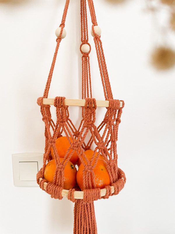 Panier à suspendre macramé_02 Panier suspendu en macramé