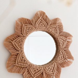 Miroir macramé