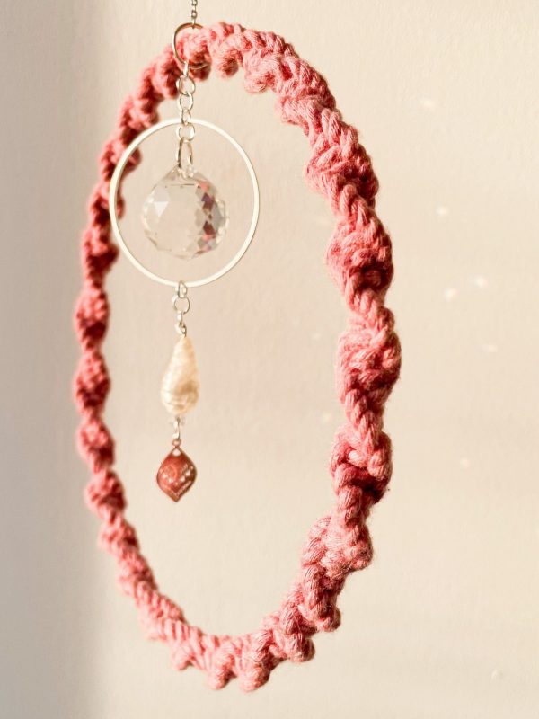 attrape soleil ozalee rose fleur attrape soleil ozalee macramé