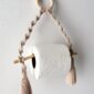 Dérouleur papier toilette simple en macramé beige chaud