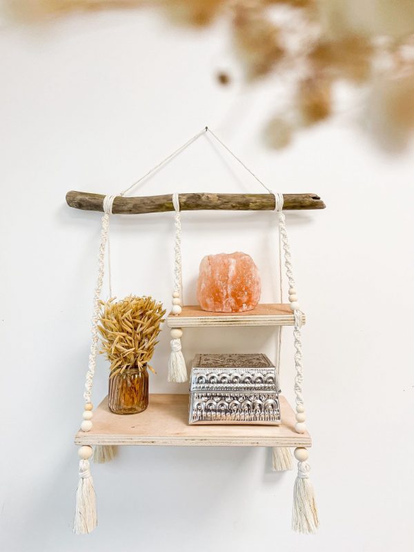 Étagère en macramé à 2 niveaux - L'atelier de Valentine