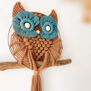 Hibou Macramé Mural