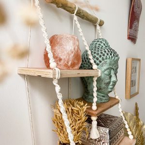 Étagère Énora en macramé à 3 niveau
