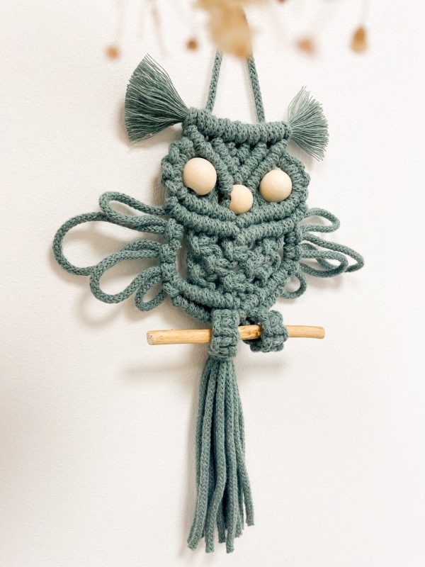 Bébé hibou en macramé Bébé hibou macramé