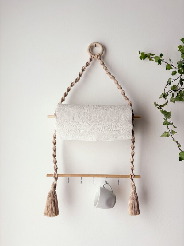 Rangement 2 en 1 pour la cuisine en macramé_01 Kit rangement mural cuisine