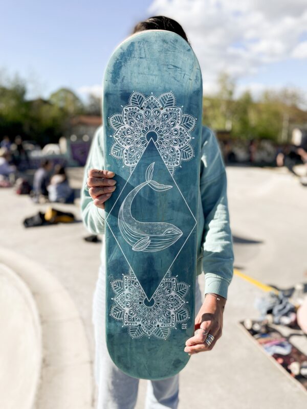 Planche de skate personnalisé recyclé baleine Planche de skate personnalisé recyclé baleine