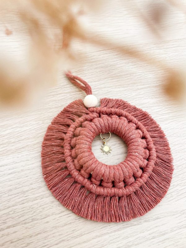 Décoration retroviseur couché de soleil macramé_03