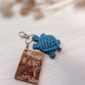 Porte clé tortue en macramé