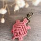 Porte clé tortue rose blush