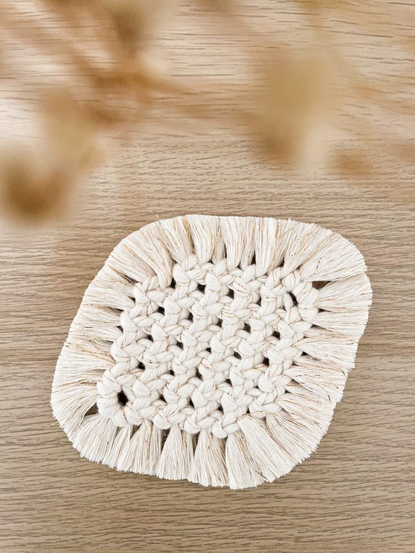 Tuto - Sous verre losange en macramé