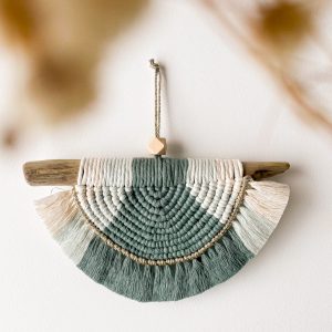 Demi-Lune Macramé Bois Flotté "Luna"