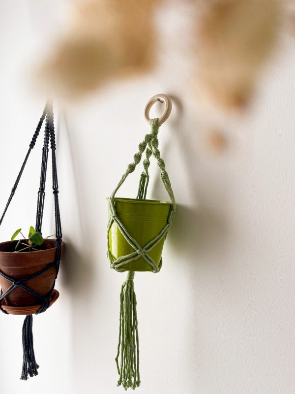 Petite suspension pour plante vert matcha macrame_02 Petite suspension pour plante vert matcha macrame_02