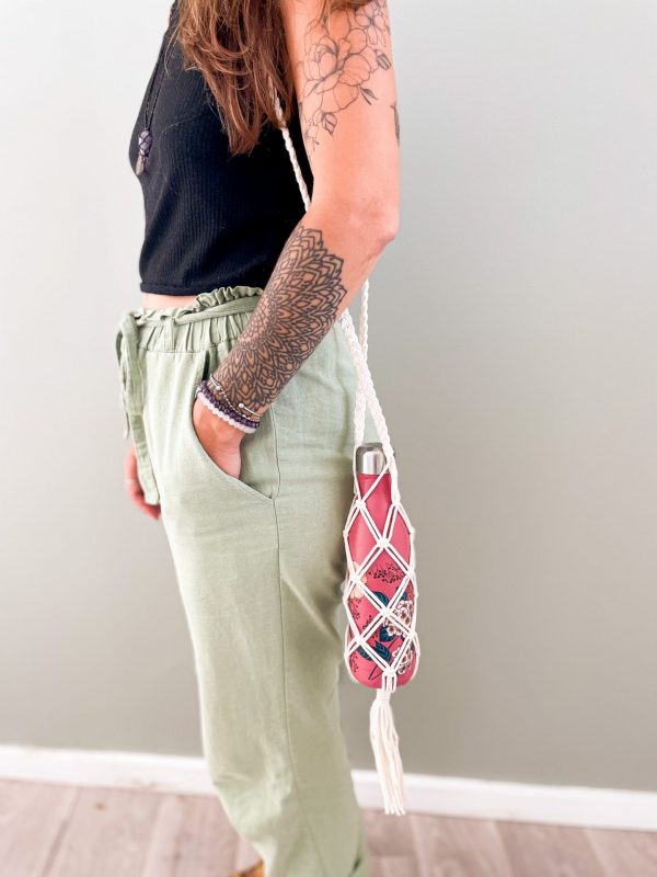 Porte gourde en macramé_02 Porte gourde en macramé_02