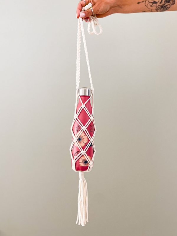 Porte gourde en macramé_03 Porte gourde en macramé_03