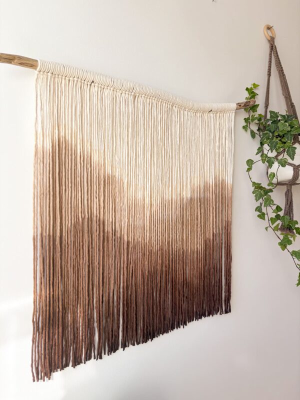 décoration murale macramé teinture_01 décoration murale macramé teinture
