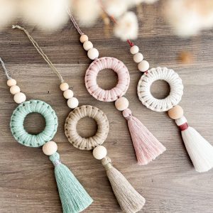 Tuto - Suspension pompon en macramé