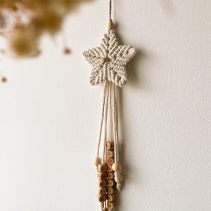 étoile filante personnalisée merci maitresse macramé
