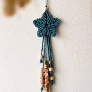 étoile filante personnalisée merci maitresse macramé