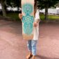 planche de skate customisée mandala et tortue