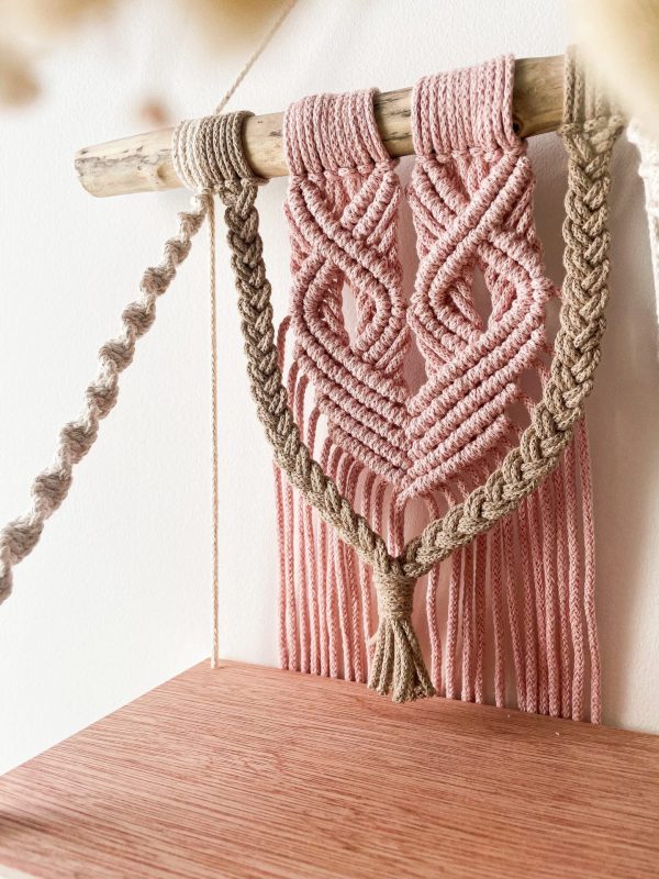 étagère en macramé ambre 3 coloris étagère en macramé ambre 3 coloris