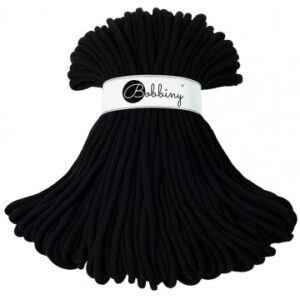Corde macramé coton tressé Bobbiny 9mm_noir Corde macramé coton tressé Bobbiny 9mm