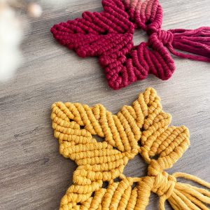 Feuille d'érable en macramé