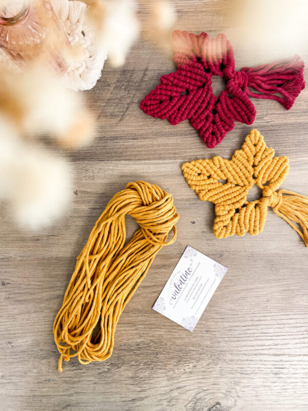 Recharge kit feuille d'érable en macramé