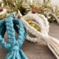 Boule de noel en macramé