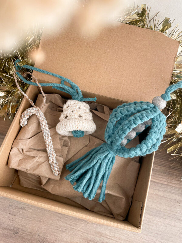 Coffret décoration de Noël en macramé_02 Coffret décoration de Noël en macramé